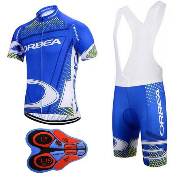 

2020 new orbea cycling jersey cycling clothing ropa ciclismo short sleeve bike shirt mtb bicycle bib shorts with 9d gel pad set e1603, Black;red