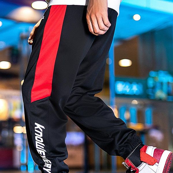 

2019 autumn slim feet color sports casual pants wild beam male pants trend harem soft polyester fiber black purple green
