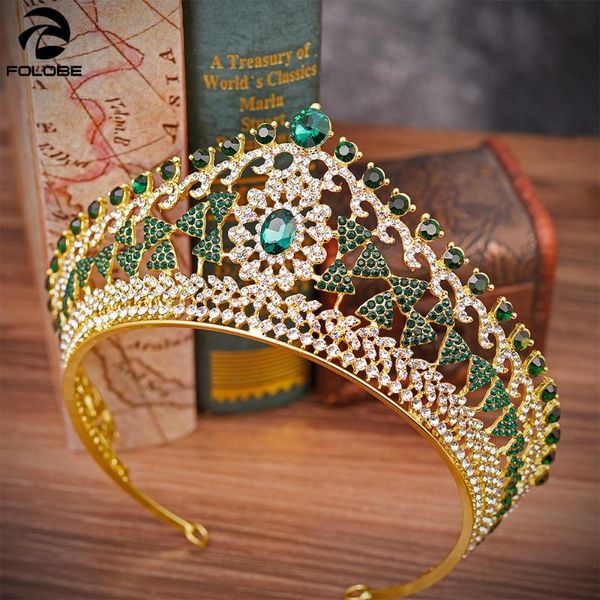 

rhinestone big bridal tiara and crowns headbands hair jewelry pageant bride diadem wedding hair accessories h1134