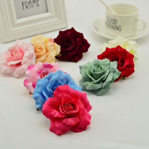 

10pcs artificial flower for home festival wedding car silk roses flower diy wreath decor bride bouquet headwear accessories