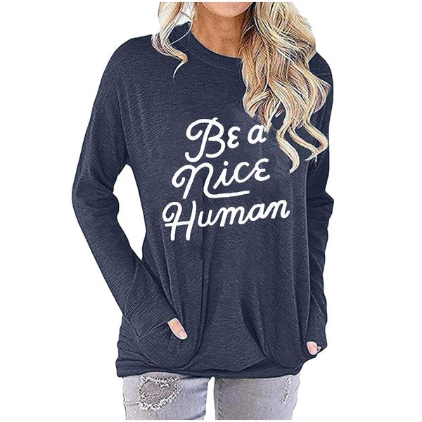 

women long sleeve o neck blouses femme korean kawaii spring casual letter printed harajuku woman clothes ##5, White