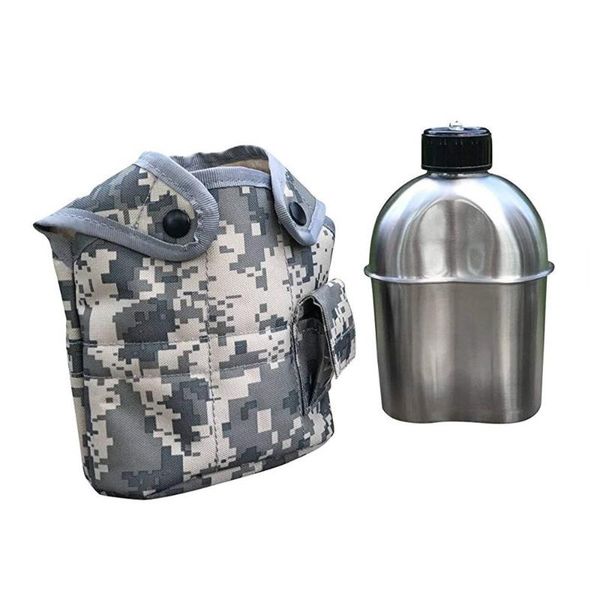 

jolmo lander stainless steel canteen, canteen,army water bottle,camping kettle 1.2l