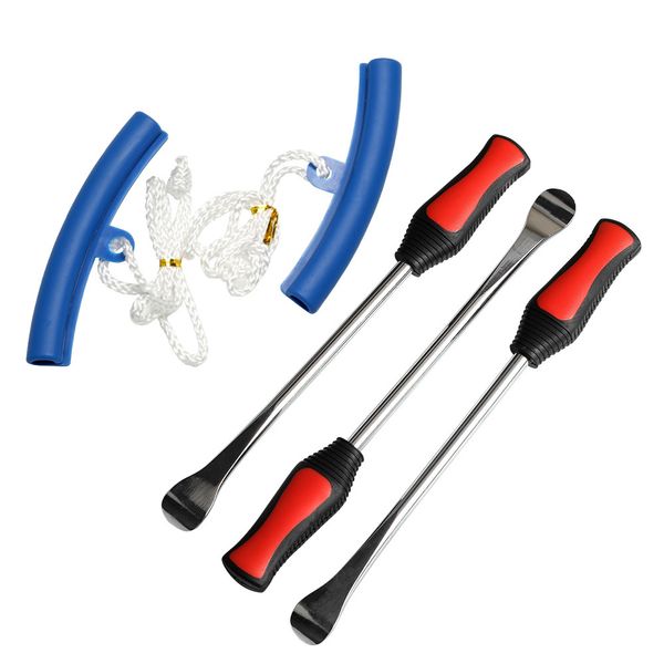 

5pcs/pack tire change tool set tire dismounting mounting set kit tyre spoon lever tools rim protector sheaths for motorcycle car