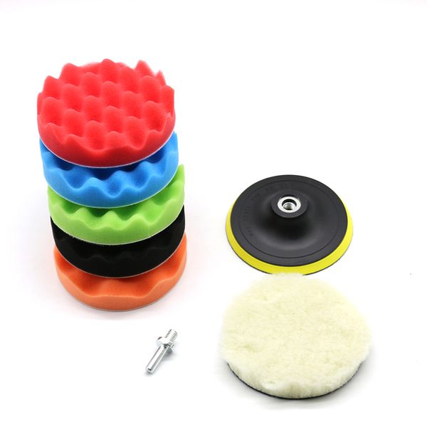 

8 шт./компл. полировальная накладка 3 5 дюймов губка полировка воском лодка польский буфер сверлильное колесо полировщик удаляет царапины дл