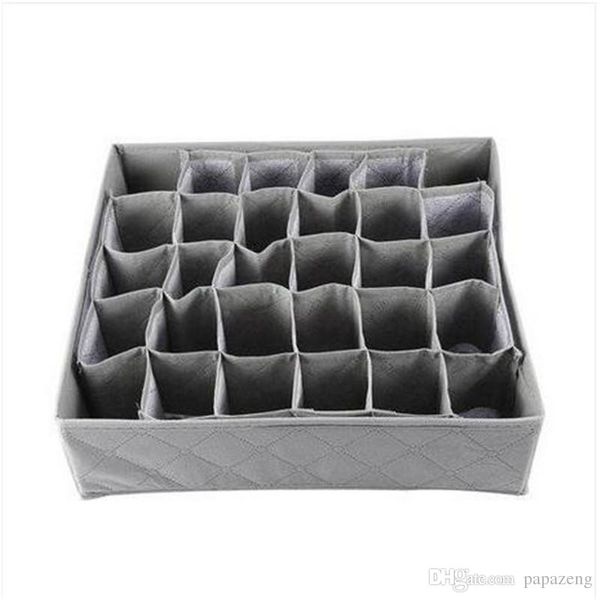 

2018 30 grid slot bamboo charcoal ties socks drawer closet organizer storage box
