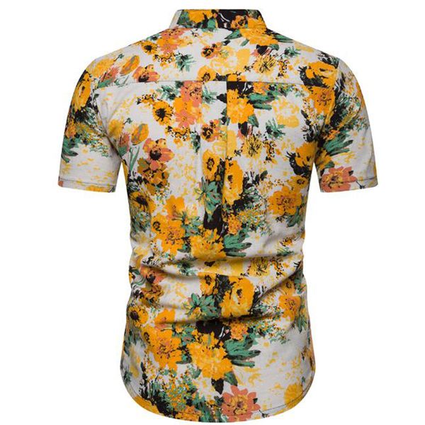 

moda veloce hawaiian shirts cotton men dress shirts men shirt short sleeve 2020, White;black