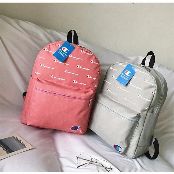 

Champion tudent backpack women men fa hion houlder bag champ letter print travel chool bag lapipad backpack zipper ruck ack c3275