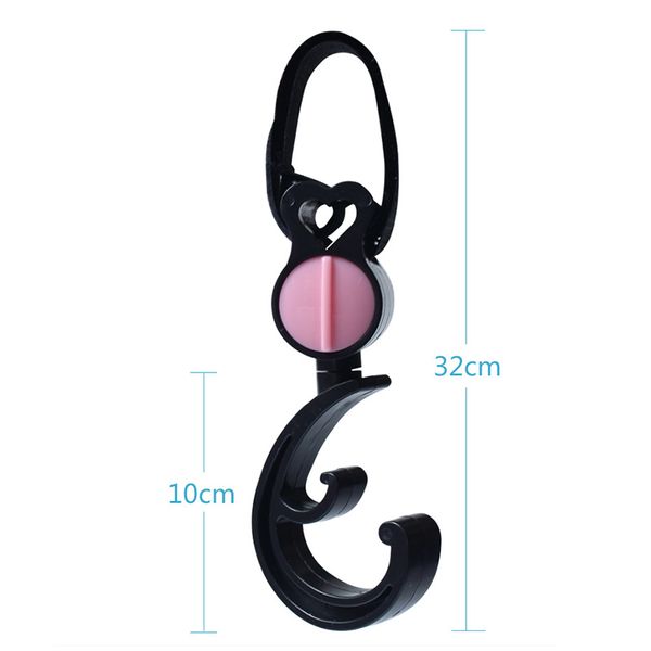 

2pcs baby hanger baby carriage bag stroller hooks pram rotate 360 degree cart hook accessories