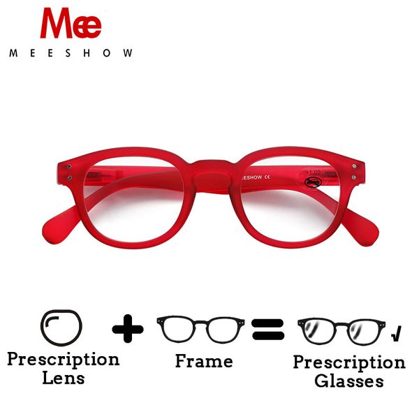 

meeshow reading glasses europe style men women eyeglasses quality optiker brille with customized lens 1513, Black