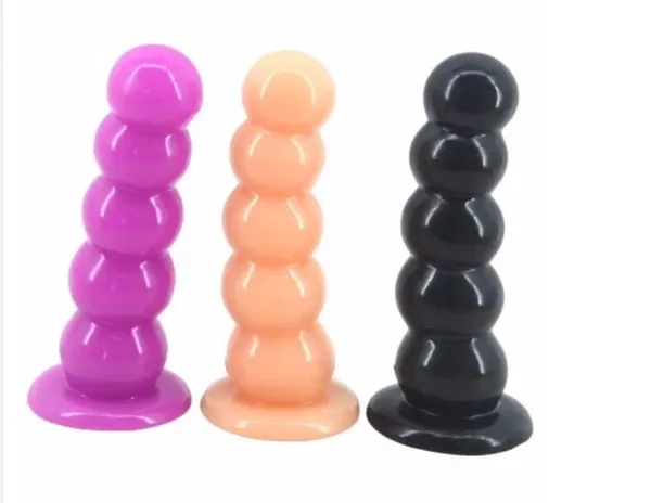 Anal Dildo com contas 5 miçangas gordas plugue gay 19,9 cm de comprimento adulto erótico brinquedos sexuais eróticos