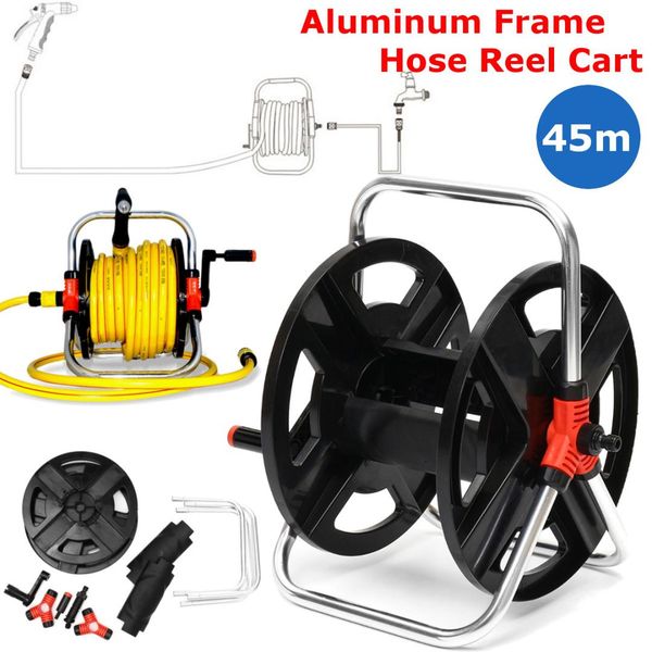 

garden hoses reel garden pipe storage cart pipe exclude winding tool rack portable pp plastic+metal+copper