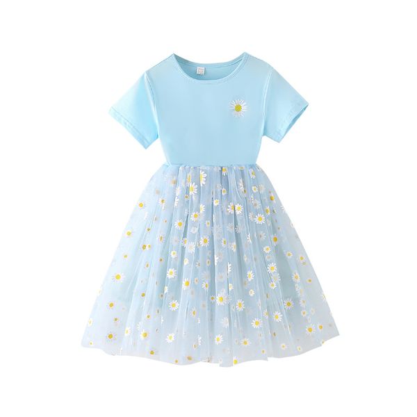 

girl princess dress new summer kid girls dress floral sweet children party suits butterfly costume children clothing for 2-13y, Red;yellow