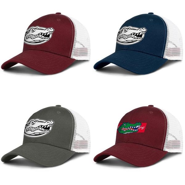 

florida gators football white logo adjustable trucker cap cricket designer sports vintage baseball hat red gray camouflage green, Blue;gray