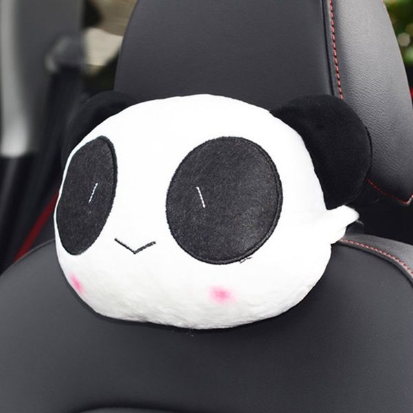 

2019 cute plush panda headrest car accessories headrest wholesale car accessories