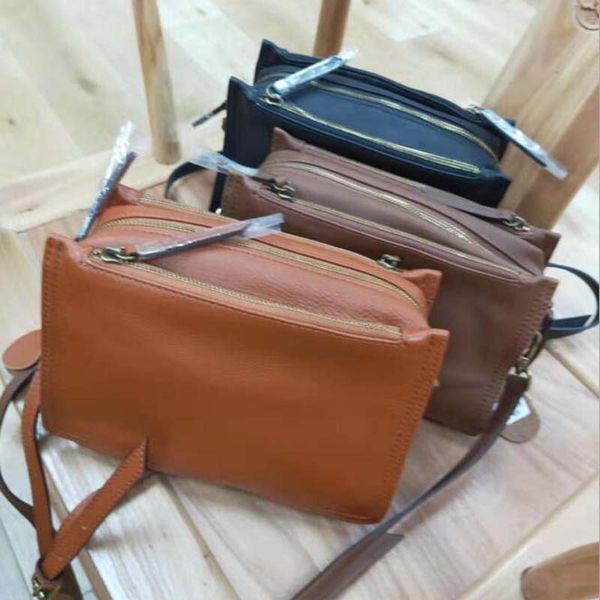 

small multi pocket messenger bag new casual genuine leather shoulder strap messenger bag flap purse simple style crossbody bags