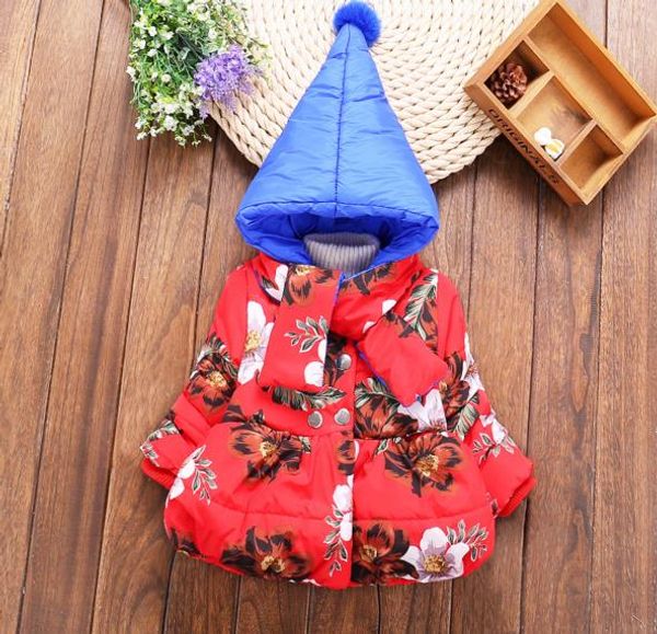 

new 0-24month baby girl's winter snow wear infant cute hoodies, Blue;gray