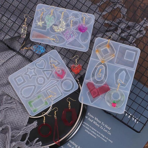 

diy resin jewelry casting handmade stud earrings danlge earrings silicone mould for jewelry making tools