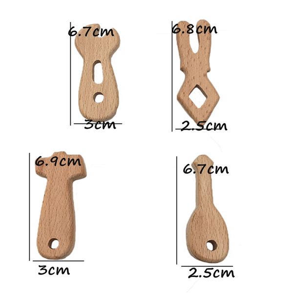 

детские интересные детские ручной работы натуральный деревянный инструмент прорезыватель прорезывания зубов подвеска игрушки для душа diy по