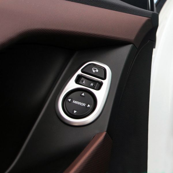 

car styling 1pcs abs matte interior rearview mirror adjust cover trim for hyundai creta ix25 cantus 2014 2015 2016 2017 2018