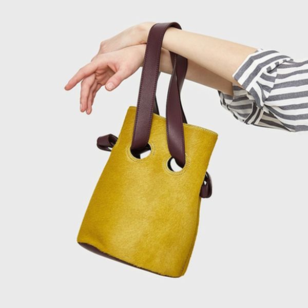 

2020 fashion retro circle contrast color women bucket bags designer frosted leather women handbags lady handbags clutch purse