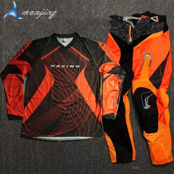 

off-road motorcycle riding suits motocross pants with jerseys combination, Black
