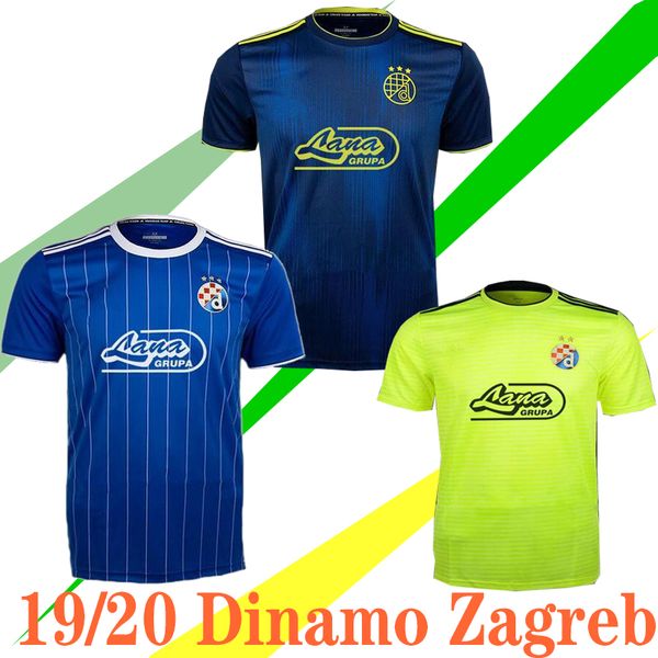 

2019 dinamo home blue soccer jersey orsis petkovc jerseys 19/20 gnk kadzior gavranovic olmo zagreb football camisa shirts, Black;yellow