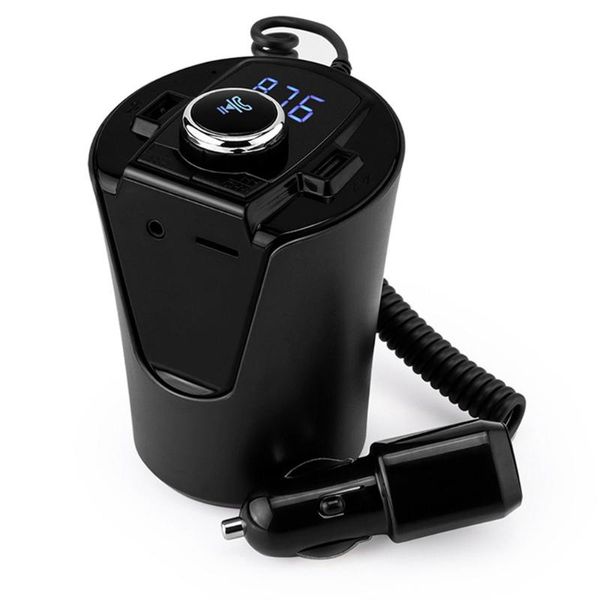 

cup holder car mp3 player usb charger fm player receiver transmitter hands-phone durable