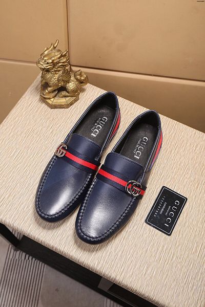 

20ss genuine leather casual shoes men comfortable mens loafers luxury flats sneakers men slip on lazy driving men shoes, Black