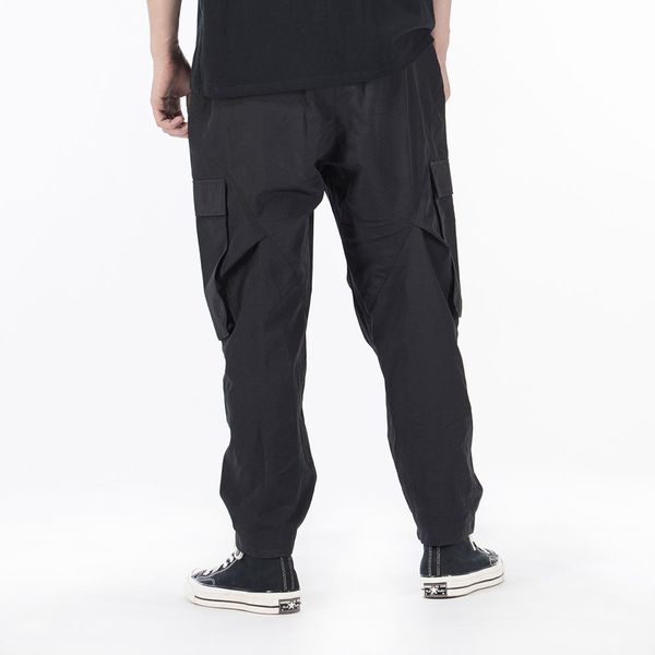 

27-44 new 2018 men's clothing hair stylist fashion thin fabric overalls casual pants plus size singer costumes, Black