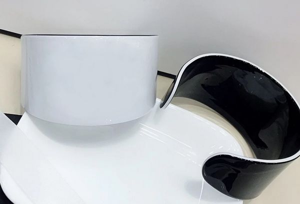 

6.5x4cm черно-белый повседневный акриловый браслет корейский модный алфавитный браслет женский ювелирный счетчик vip-подарок, Black