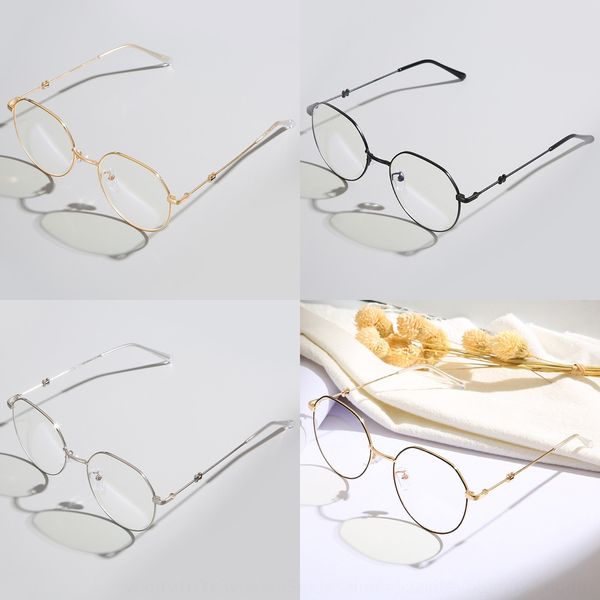 

plain computer goggles fashionable myopia myopia glasses frame men's and women's plain glasses, Silver