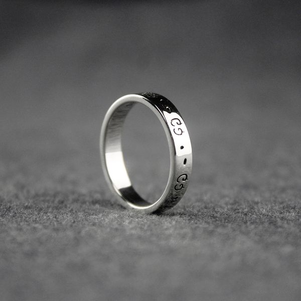 

старинные полые полые призрак кольцо роскошный узкий письмо кольцо мужская стерлингового серебра кольцо boho шарм шарм ювелирные изделия, Silver