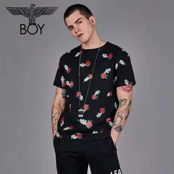 

summer designer t shirt flower embroidery casual brand tees for men fashion style short sleeves luxury streetwear t shirt, White;black