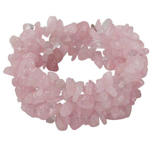 

yacq rose quartz stretch cuff 5 layer braided chunky chakra bracelet handmade jewelry gift for women teen girls 7.5, Black