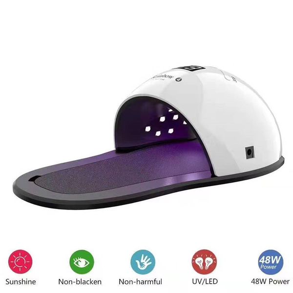 

48w uv lamp led gel curing varnish 3 timer with intelligent induction lamp manicure salon home led nail dryer uv nail light