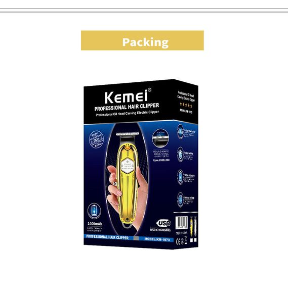 

kemei 1973 professional barber shop hair clipper li-ion battery hair trimmer for men electric clippers bwkf jtqxt