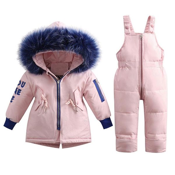 

toddler kids winter warm girls boys hooded down jackets outerwear coats jumpsuit vetement enfant fille toddler clothes w1105, White