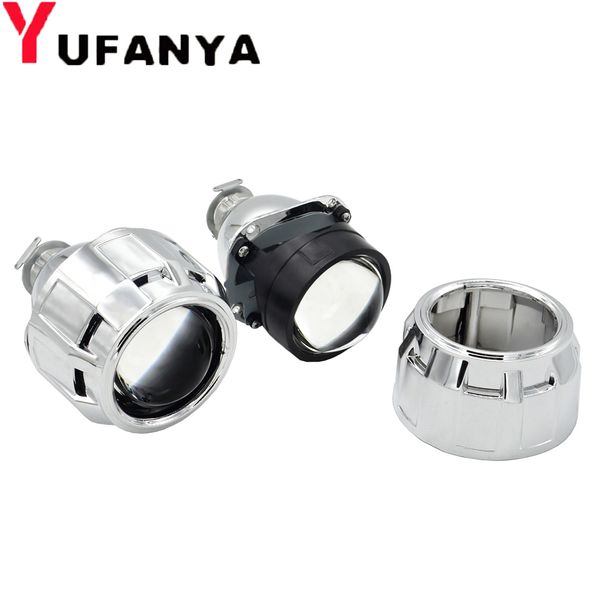 

2.5 inch mini bixenon hid projector lens with shrouds fit for h1 h4 h7 motorcycle car model headlight headlamp car styling