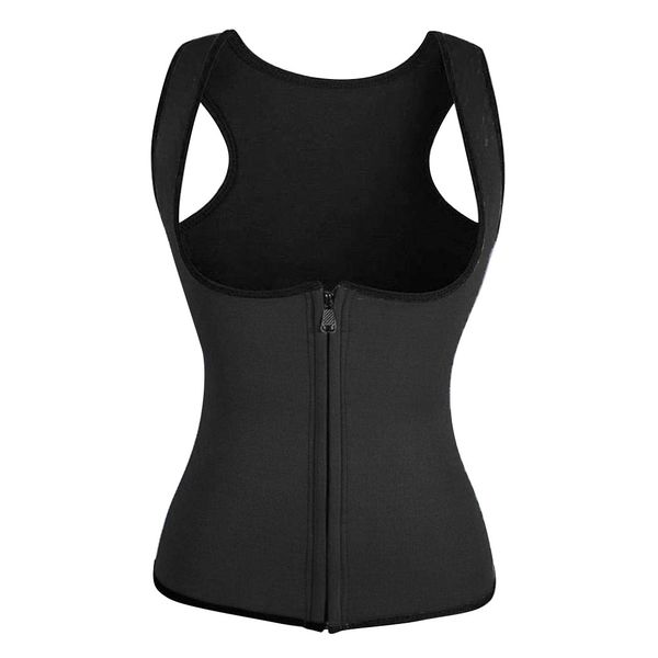 

lingerie waist trainer women body shaper push up vest tummy belly girdle body shaper waist cincher corset zipper plus size d2 d2, Black;white