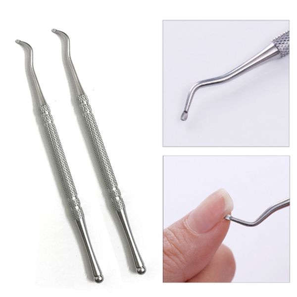 

двойной конец ногтей для удаления кутикулы толкатель инструмент из нержавеющей стали паз корректор маникюр ногтей педикюр набор инструментов