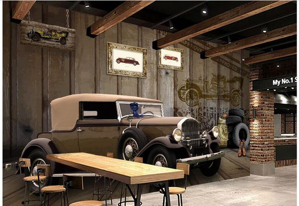 

wdbh 3d wallpaper custom p vintage classic car american image wall living room office home decor 3d wall murals wallpaper for walls 3 d