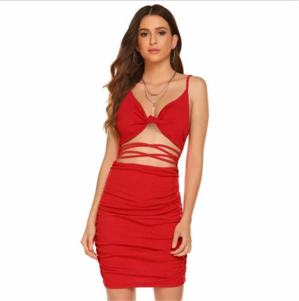 

женщины дизайнер пояса платье плиссе спагетти ремень рукава красных женские платья backless sexy мода женщина одежда, Black;gray