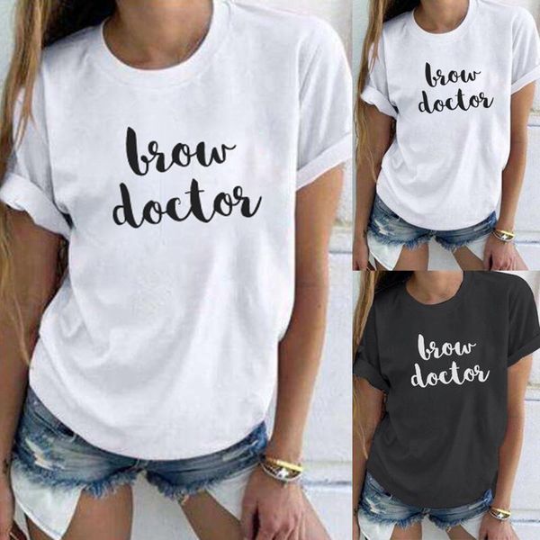 

summer fashion women casual short sleeve letter printed o-neck blouse t-shirt harajuku summer korean hipster3.11, Gray;blue