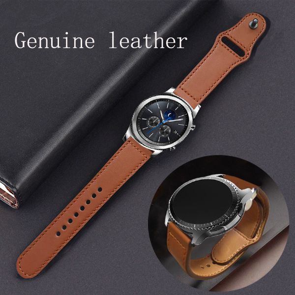 

20mm 22 huawei gt 2 strap for samsung galaxy watch 42mm 46mm huami amazfit gtr bip active gear sport s2 s3 classic frontier band, Black;brown