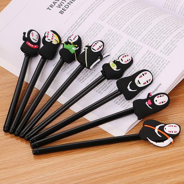 

500pcs japan spirited away no face man gel pen cute black ink neutral pens promotional stationery gift school writing supplies