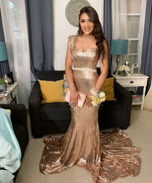 

gold prom evening dresses 2020 robe de soiree, Black
