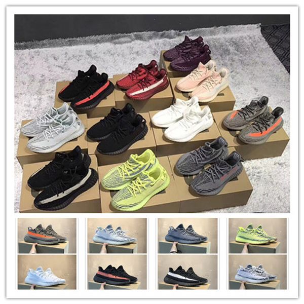 

[с коробкой] 2019 Kanye west 350abc V2 дизайнер кроссовки Zebra кунжут статический байак повседневная обувь мужчины женщины спортивная обувь кроссовки