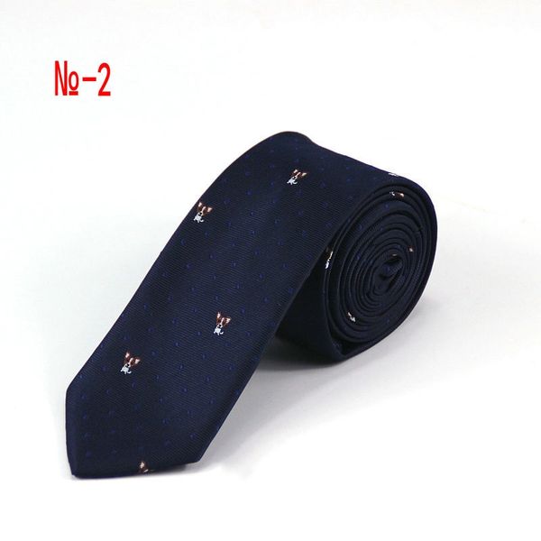 

6 cm mens necktie tailored ensembles a touch of levity tie, woven from pure silk into a dog design, Blue;white