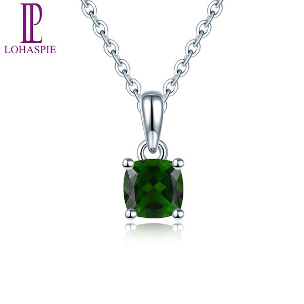 

lohaspie natural хромдиопсиды твердые 925 серебряного кулон россия изумрудного gemstone silver chain fine простые ювелирные изделия