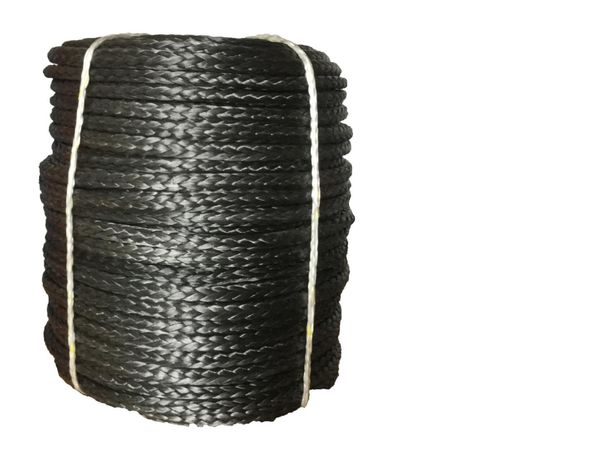 

4mmx100m black synthetic winch rope string line 12 strand off-road uhmwpe cable towing rope with sleeve for atv/utv/suv/4x4/4wd